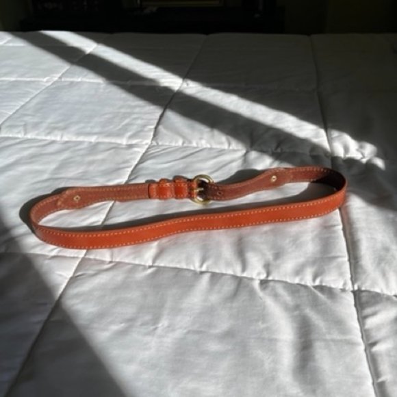 LINEA PELLE Genuine Leather Belt, Tan, 32"-36" - Picture 2 of 8